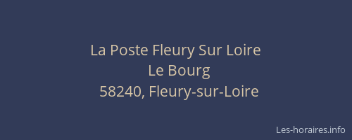 La Poste Fleury Sur Loire