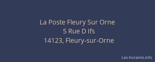 La Poste Fleury Sur Orne