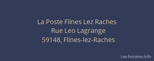 La Poste Flines Lez Raches