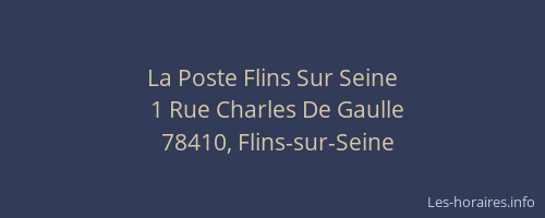 La Poste Flins Sur Seine