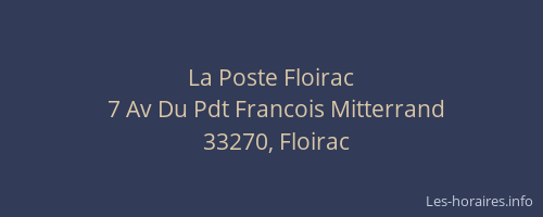 La Poste Floirac