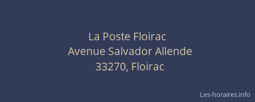 La Poste Floirac