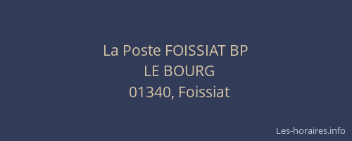 La Poste FOISSIAT BP