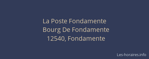 La Poste Fondamente