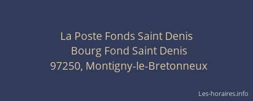 La Poste Fonds Saint Denis