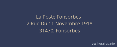 La Poste Fonsorbes