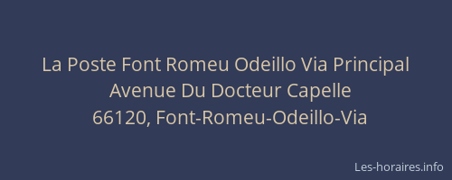 La Poste Font Romeu Odeillo Via Principal