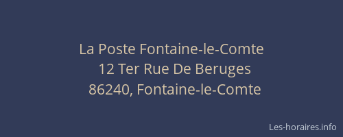 La Poste Fontaine-le-Comte