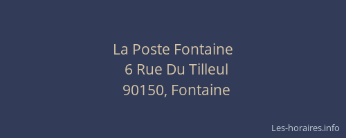 La Poste Fontaine