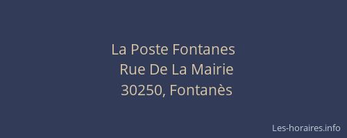 La Poste Fontanes