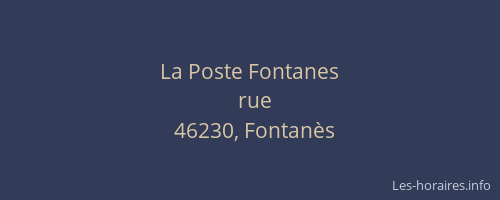 La Poste Fontanes