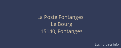 La Poste Fontanges