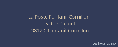La Poste Fontanil Cornillon