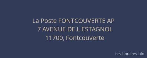 La Poste FONTCOUVERTE AP