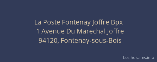 La Poste Fontenay Joffre Bpx