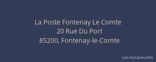 La Poste Fontenay Le Comte