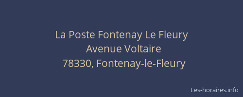 La Poste Fontenay Le Fleury