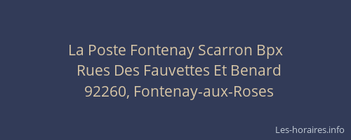 La Poste Fontenay Scarron Bpx