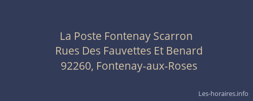 La Poste Fontenay Scarron