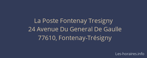 La Poste Fontenay Tresigny