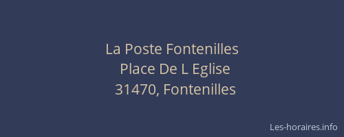 La Poste Fontenilles