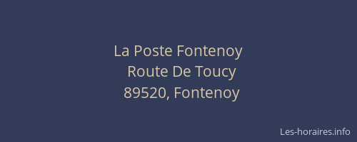 La Poste Fontenoy