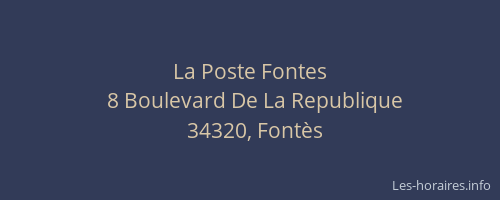 La Poste Fontes