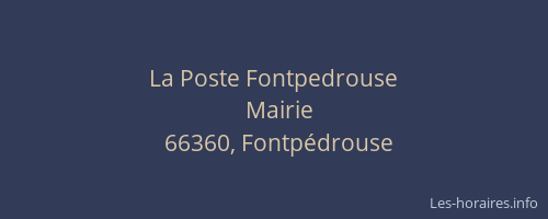 La Poste Fontpedrouse