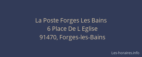 La Poste Forges Les Bains