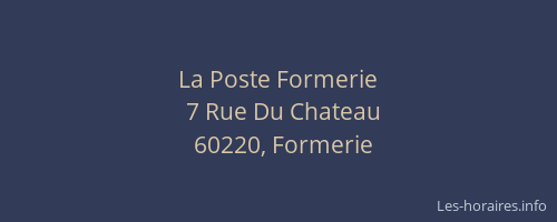 La Poste Formerie