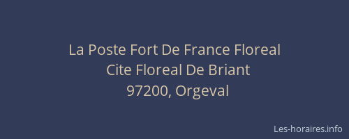 La Poste Fort De France Floreal