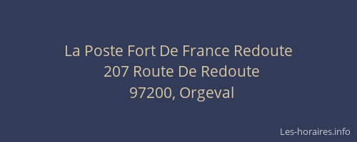 La Poste Fort De France Redoute
