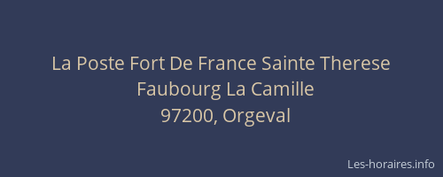 La Poste Fort De France Sainte Therese