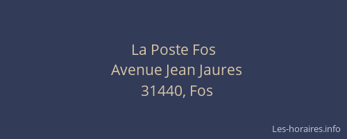 La Poste Fos