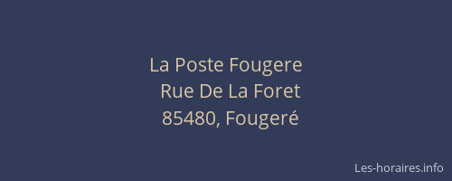 La Poste Fougere