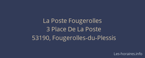 La Poste Fougerolles