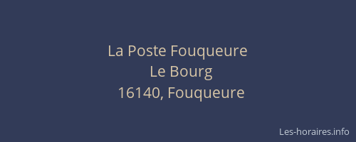 La Poste Fouqueure