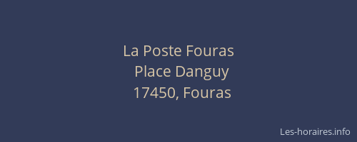 La Poste Fouras