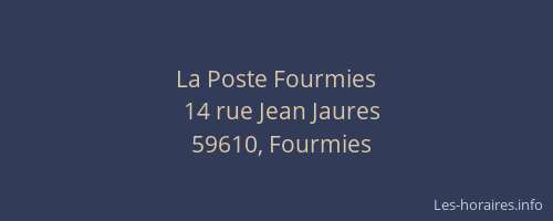 La Poste Fourmies