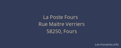 La Poste Fours