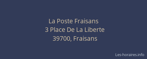 La Poste Fraisans