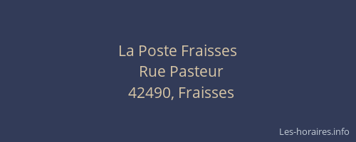 La Poste Fraisses