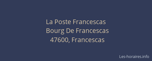 La Poste Francescas