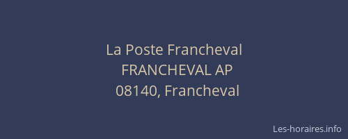 La Poste Francheval
