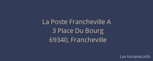 La Poste Francheville A