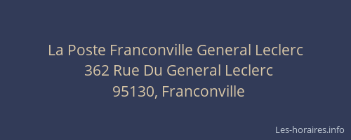 La Poste Franconville General Leclerc