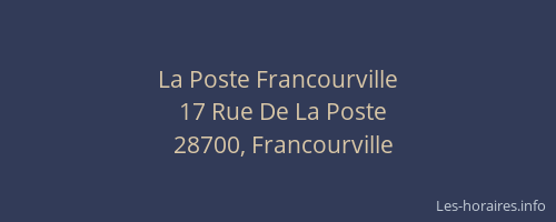 La Poste Francourville