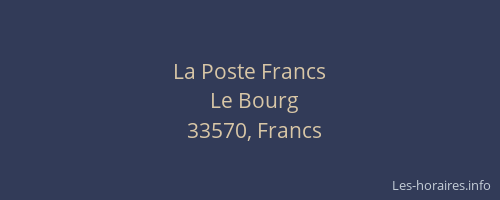 La Poste Francs