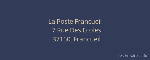 La Poste Francueil