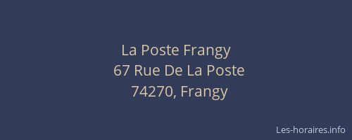 La Poste Frangy